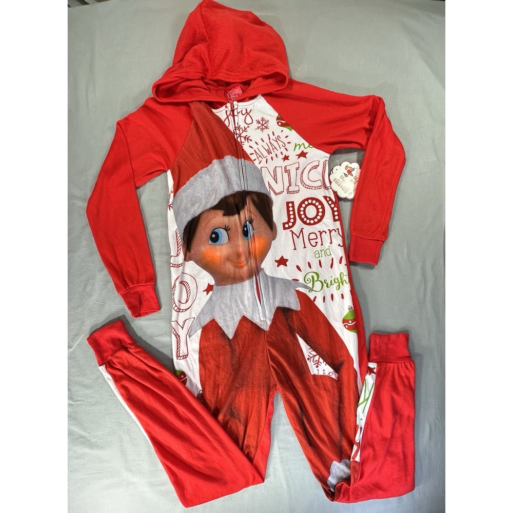 Elf On The Shelf Hooded‎ Pajamas Women's Small New Christmas Loungewear Holiday